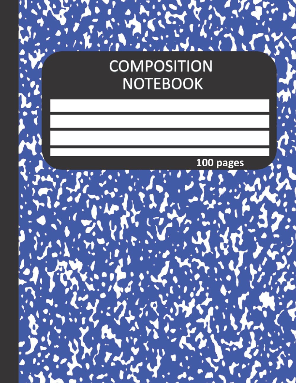 Blue Composition Notebook Wide Ruled: Blue Marble 100 Sheets Wide Ruled Line...