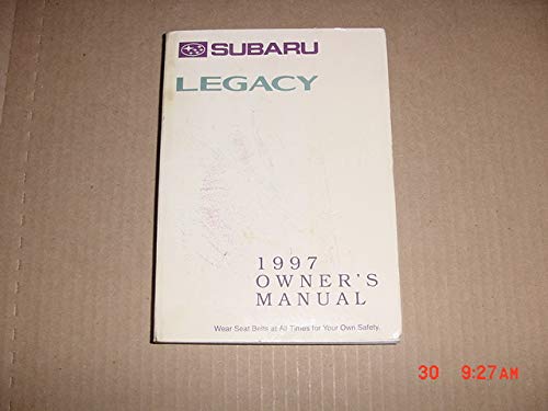 Subaru Legacy 1997 Owner's Manual - Picture 1 of 1
