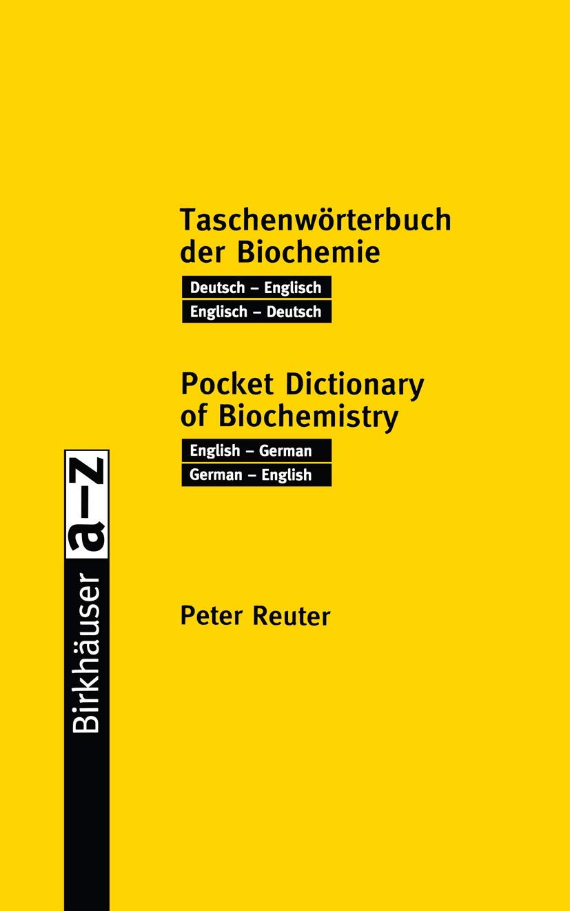 English to German and German to English Pocket Dictionary of Biochemistry : ...